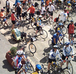 An image of many cyclists